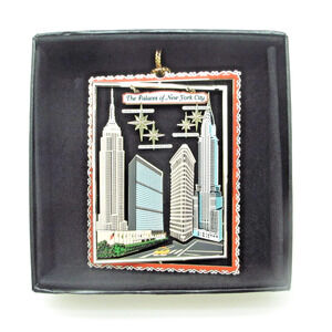 New York City Famous Buildings Ornament Brass